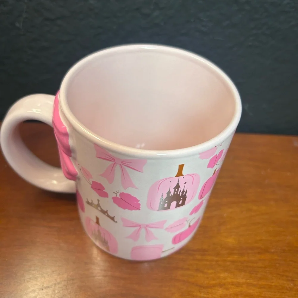 Disney Pink Pumpkin Castle Mug - Silver Buffalo Ceramic